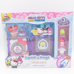 Squish-a-longs by Original Squishmallows Hello Kitty And Friends Boba Playset