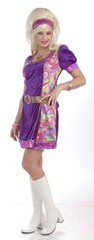 Funky Time 60’s Dress w/ Headband Costume Adult Medium/Large 8-12