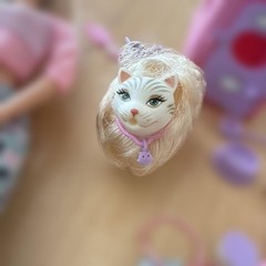 American purchase, potentially not available in Japan. Barbie Kitty Fan, cat,