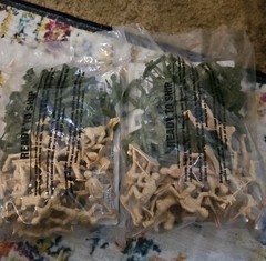 Lot Of 2 TimMee Plastic Army Men – OD Green vs Tan 48pc Toy Soldier Figures