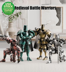 T13 Medieval Knight Action Figure 3D Printed Articulated Model Kit Silver