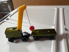 BREAKDOWN CRANE w/ FLATCAR – vintage Thomas and Friends – Britt Allcroft