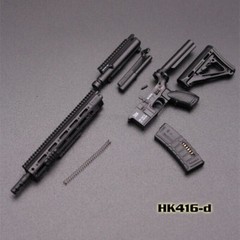1/6 Scale HK416 Assault Rifle Weapon Gun Model For 12” Male Action Figure Body