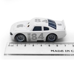 Disney Pixar Cars No.84 White Apple Car 1:55 Metal Diecast Toys Model Loose New