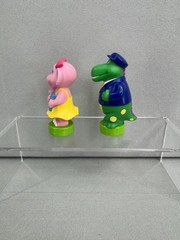 Baby Genius Learn & Grow Pink Elephant Crocodile Figure 3.25” Plastic Toy VTG