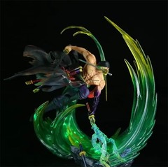 One Piece Roronoa Zoro Swordsman Detail Custom Made LED Light Action Figure