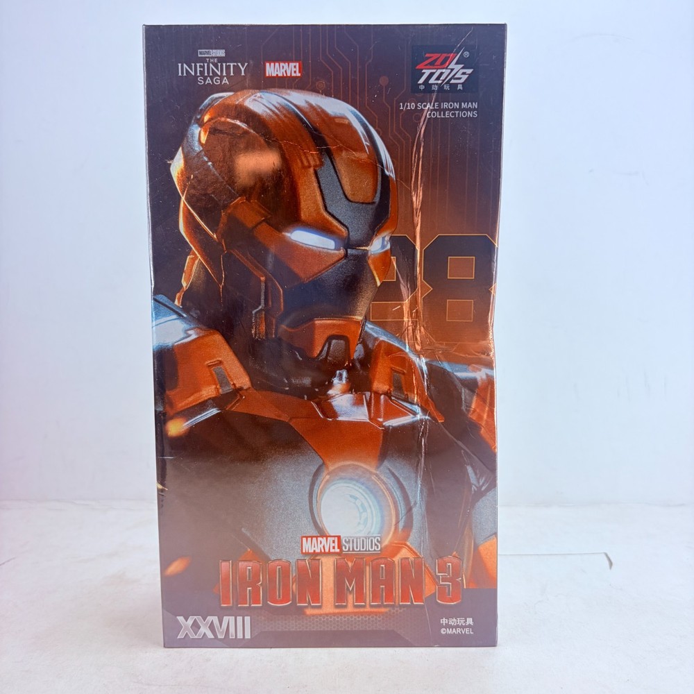 Marvel Avengers Iron Man Mark XXVIII MK28 Jack Ironman Figure Model Bad Box