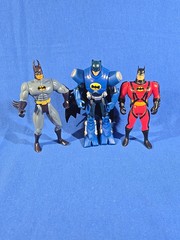 LOT of 3 Batman Figures 5” DC Comics Silver, Gold, Red, Black, Blue