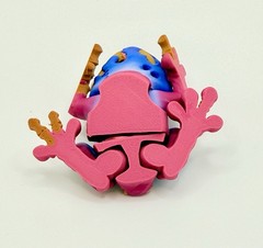 Frog from the Dead 3D printed Figurine articulates, hidden magnet, Glows
