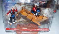 4 NOS 2004 PBR Micro Icon Series 1 Figures Bull Rider on Bull Trading Card Lot