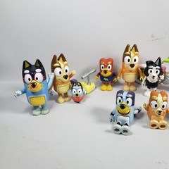 Lot Of Bluey Characters / Figures / Preowned Bicycle
