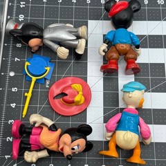 Arco Disney Action Figures Multicolor Mickey Minnie Donald Vintage Lot of 4
