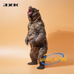 JXK 1/6 Fierce Brown Bear Figure Animal Model Scene GK Decoration Gift Toys New