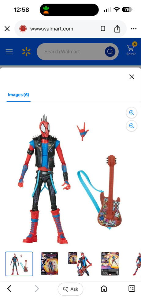 Hasbro Marvel Across the Spider-Verse Spider-Punk 6in Action Figure – F38515X21