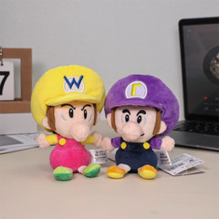 2X Baby Wario Waluigi Super Mario Bros Plush Toy Stuffed Animal Figure Doll 6″
