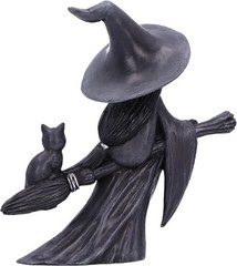 Nemesis Now Little Souls – Beam Figurine 12.7cm, Resin, Black, Witch Ghost on Br