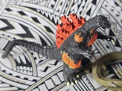 VINTAGE BURNING GODZILLA GIGAN & MANDA SNAKE DRAGON 2002 2.5″ FIGURES FREE F&H