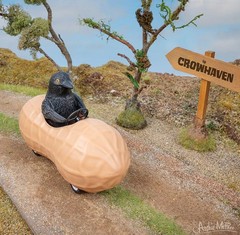 Crow in a Peanut – Cute Pullback Racing Car Child Toy – Archie McPhee