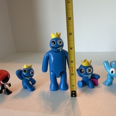 Rainbow Friends Phatmojo Figures Lot Of 5 Blue Cyan Red