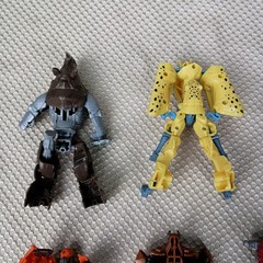Lot (7) Transformers Rise of Beasts Figures Flex Changer Cheetor Optimus Primal