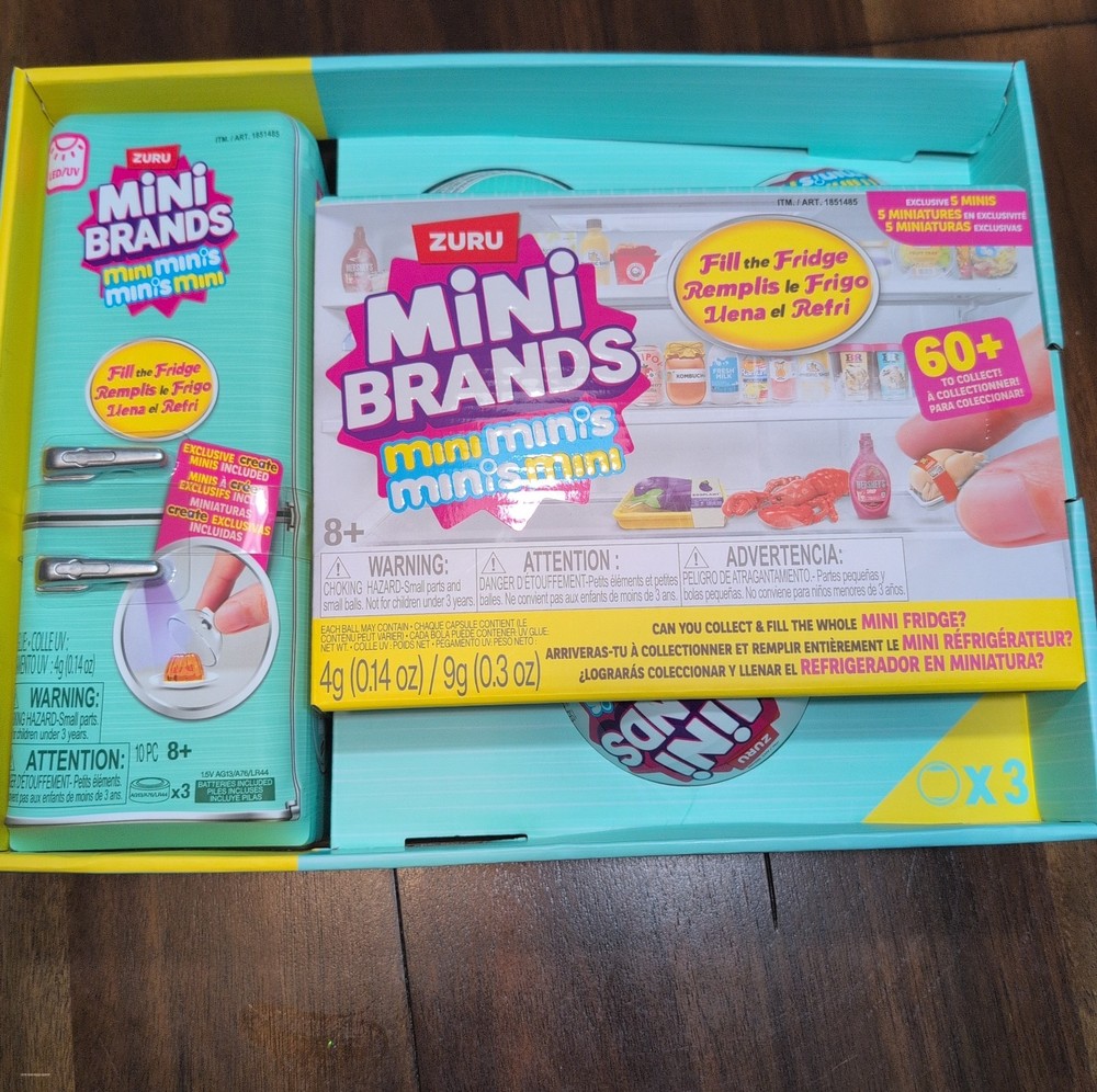 ZURU Mini Brands COSTCO Fill The Fridge Exclusive Set Refrigerator 3 Blind Balls
