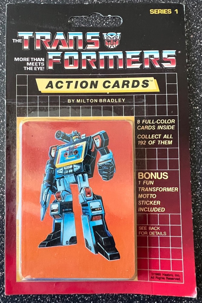 Transformers Action Cards Series 1 G1 (1985, Milton Bradley) MOC Shockwave
