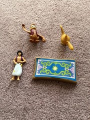 12!!! VNTG Disney Mattel 1992 + BK Aladdin Items See Photos + Description