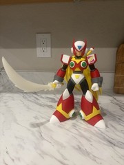 Mega Man Zero Red White Yellow Plastic Action Figure w/ Light-Up Sword