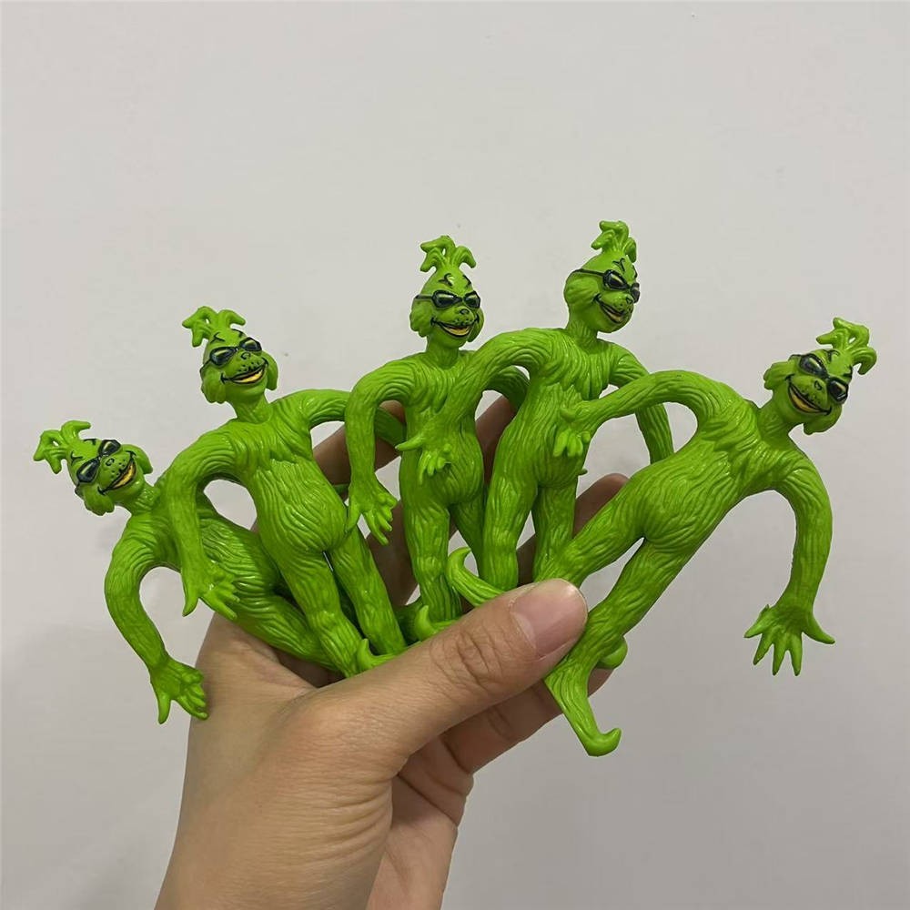 10pcs Dr. Seuss How The Grinch Stole Christmas Bendable Figure Toy