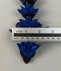 3D Printed Crystal Dragon -PLA- Black and Blue – 2 Ft Long – Articulated dragon