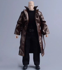 1/12 Scale Male Soldiers Clothes British Style Shiny Fabric Trench Coat Overcoat