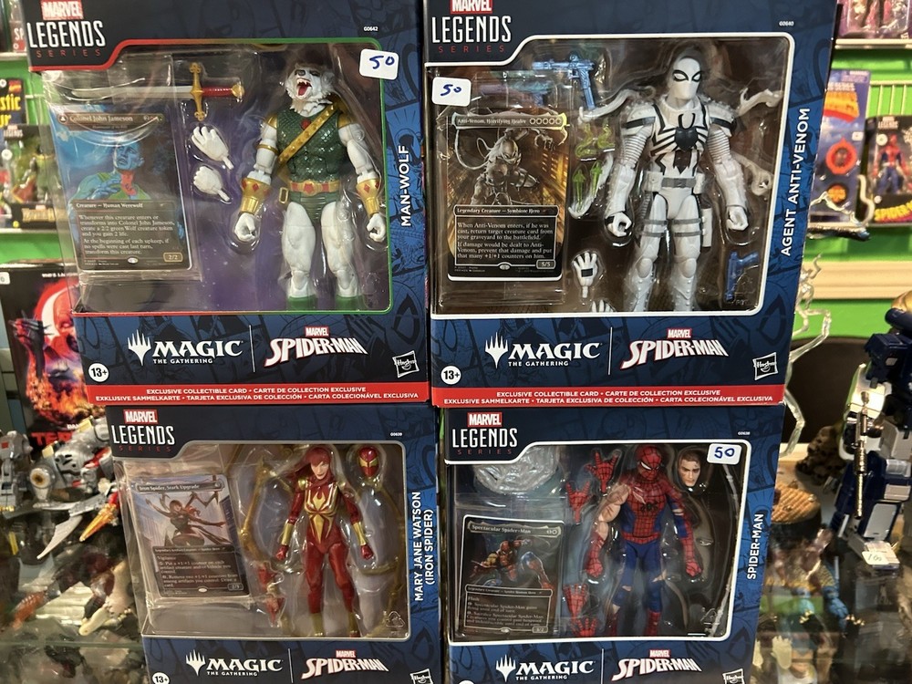 IN HAND! Marvel Legends Magic the Gathering SPIDER-MAN 6″ Hasbro Figure Set of 4