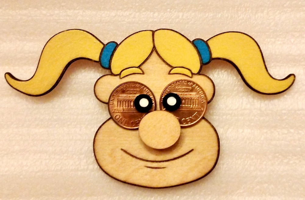 Pee-Wee’s Playhouse PENNY magnet, handmade, Retro Classic Cool!