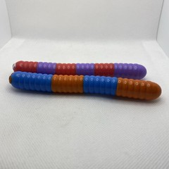 2 x Bonkers SLITHER.IO Bendable Worms ~ 14cm
