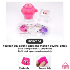 Catch Teenieping Soft Jelly 4 Characters Friends Jelly Figure DIY Kit Korean Toy