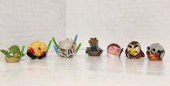 Lot of 7 Angry Birds Star Wars Telepods – Yoda, Grievous, Padme, Luke & More!
