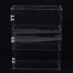 3-Tier Display Case Shelf Dustproof Clear Showcase Holder for Action Figures