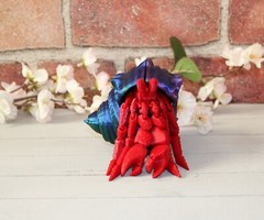 3D Printed Articulating Hermit Crab With/Without Shell
