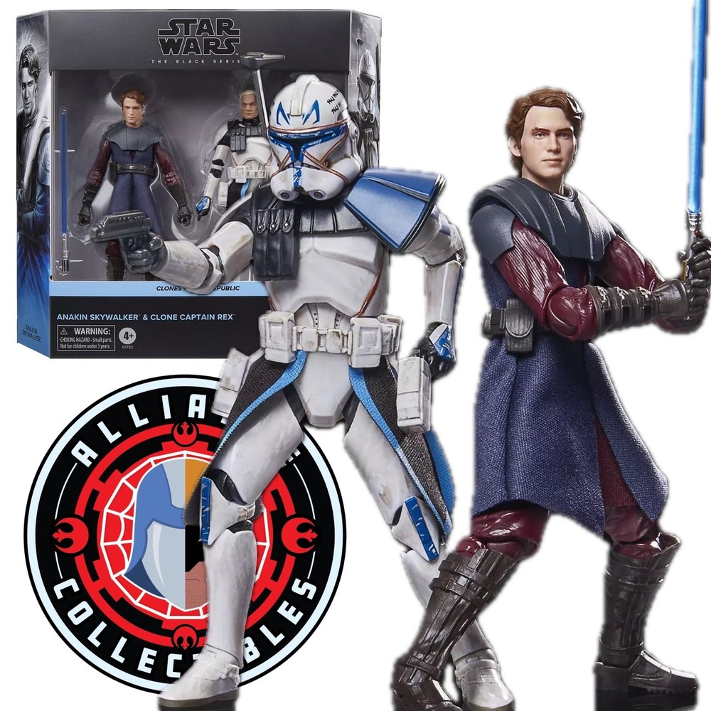 2025 Star Wars Black ANAKIN SKYWALKER & CAPT REX 6″ Hasbro Pulse Exclusive 2-Pk