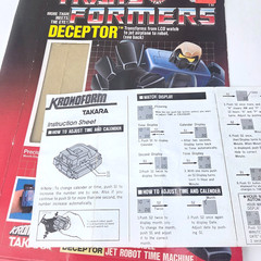 Vintage Takara G1 Transformers Kronoform Robot Watch DECEPTOR Box & Instructions