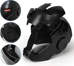 STOCK Autoking Iron Man Black MK5 Helmet Electronic Voice Activated Cosplay Mask