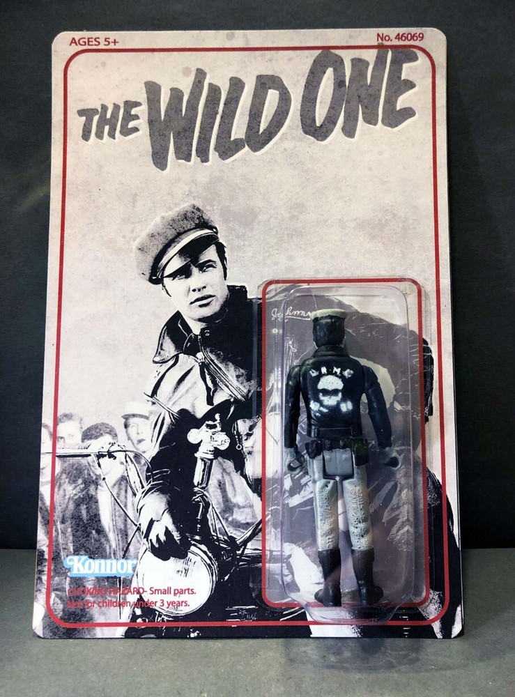 Custom RETRO 3 3/4 packaged THE WILD ONE 1953 (Marlon Brando AS “Johnny”) B&W