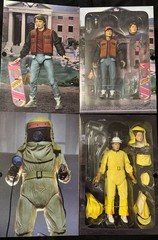 NECA Back To The Future Set Of 4 Marty McFly Michael J Fox Biff Tannen Doc Brown