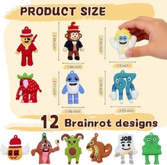 24PCS Steal a Brainrot Figure Set – Italian Brainrot Character Display Collectio
