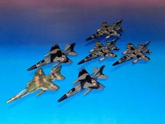 Micro Machines Military Lot X6 Dassault Mirage F-1 Fighter Jet Plane Aircraft