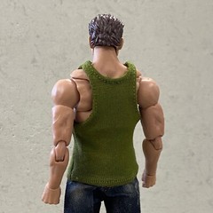 MO-TBTK-GN: 1/12 green tank top for Mezco, Marvel Legend Slim body