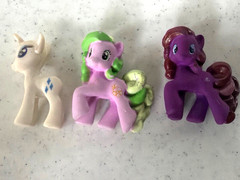 My Little Pony G4 Novelty Eraser Lot Rarity Cheerilee Fizzypop 4 Piece Set Toy