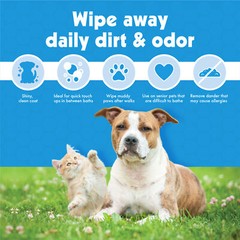 Petkin Petwipes Big ‘n Thick Wipes for Dogs/Cats Cleans Face, Ears, Body & Eyes