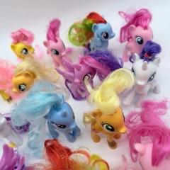 My Little Pony Lot Of 15 Brushable 3.5″ Mini Figures MLP Hasbro Various Years