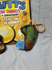 NEW Butts on Things by Brian Cook Art – Clip-On Plushies – Coffee Pot & Cactus